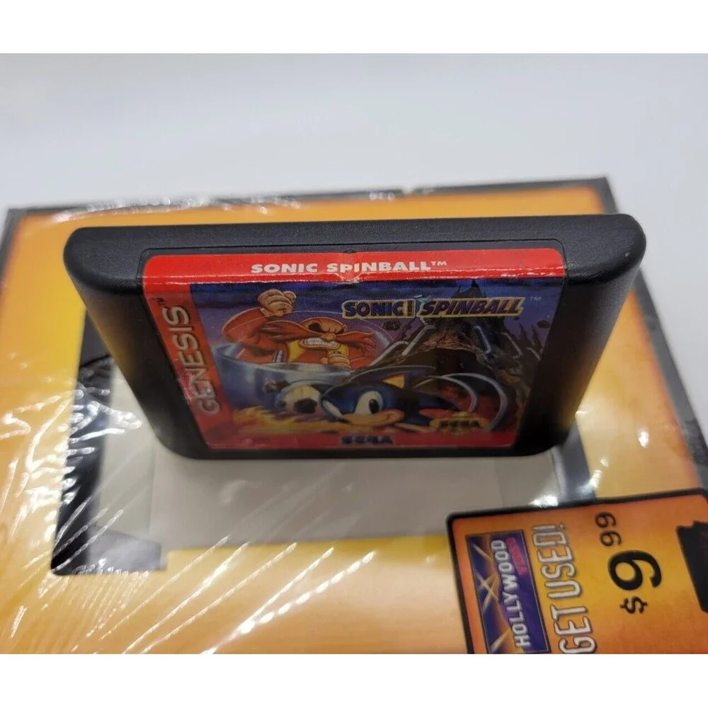 Hollywood Video Game Box With Sonic Spinball (Sega Genesis, 1993) cartridge only